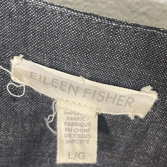 Eileen Fisher Charcoal Button-Up Dress - Size L - Picture 3 of 4